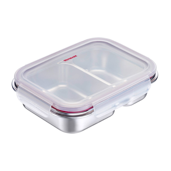 Obrázek Box na jídlo nerezový, dělený - 450 + 280 ml