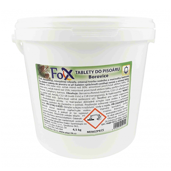 Obrázek Tablety do pisoáru Fox borovice, 4,5 kg