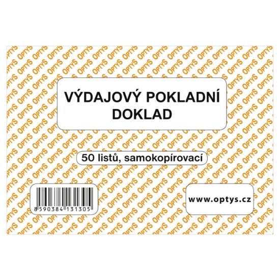 Obrázek Doklad výdajový pokladní A6 propisovací O 000313
