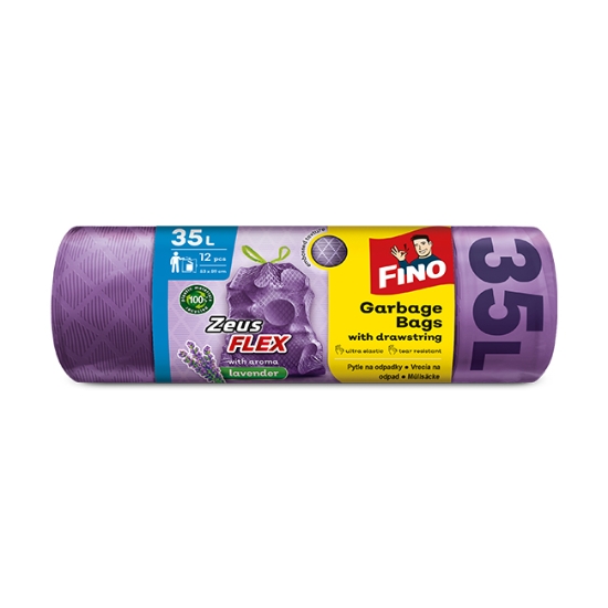Obrázek Pytle zatahovací FINO LD Zeus FLEX AROMATIC 35L, 32μm / 12 ks