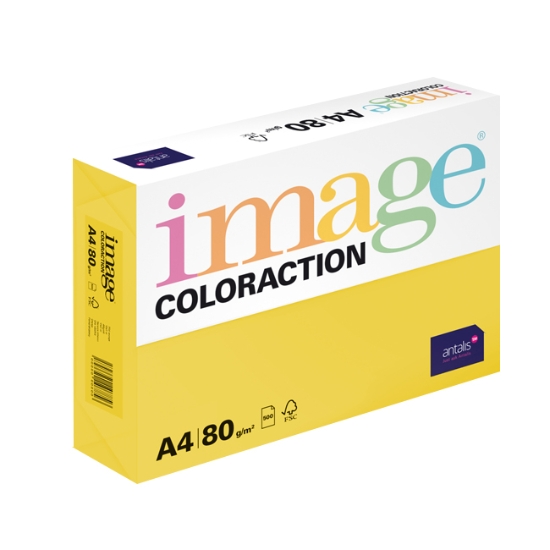 Obrázek Papír barevný IMAGE COLORACTION A4 80 g - sytá žlutá / 500 listů
