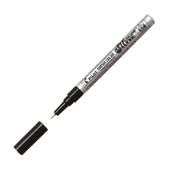 Obrázek PILOT Super Color extra tenký 0,5 mm - stříbrný