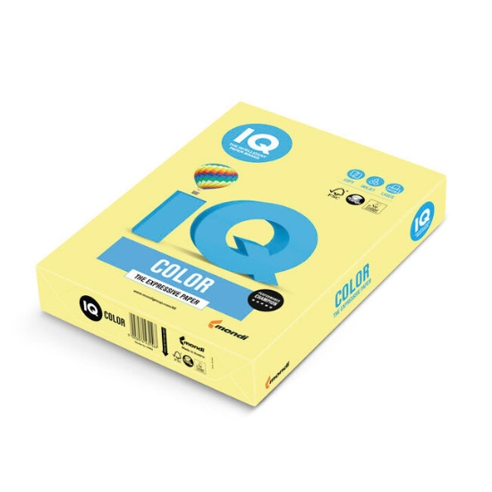 Obrázek Papír barevný IQ COLOR A4 80 g - citrónově žlutá / 500 listů
