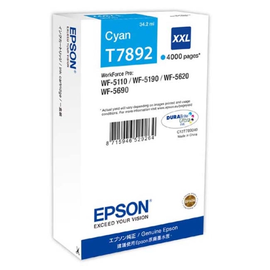 Obrázek Epson T7892 azurová - C13T789240