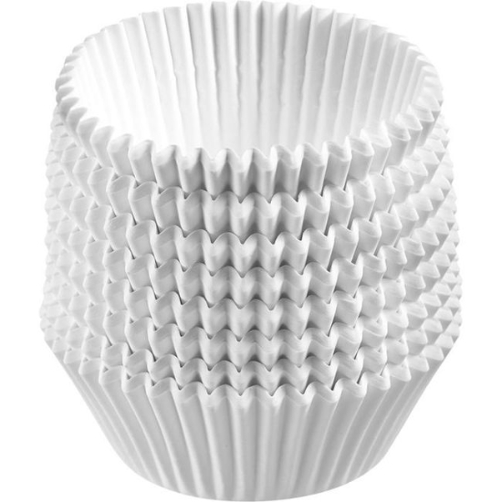 Obrázek Košíčky papírové 5 cm - bílé / 80 ks
