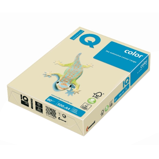Obrázek Papír barevný IQ COLOR A4 80 g - vanilková / 500 listů