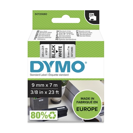 Obrázek Dymo páska D1 9mm x 7m - bílá   40913