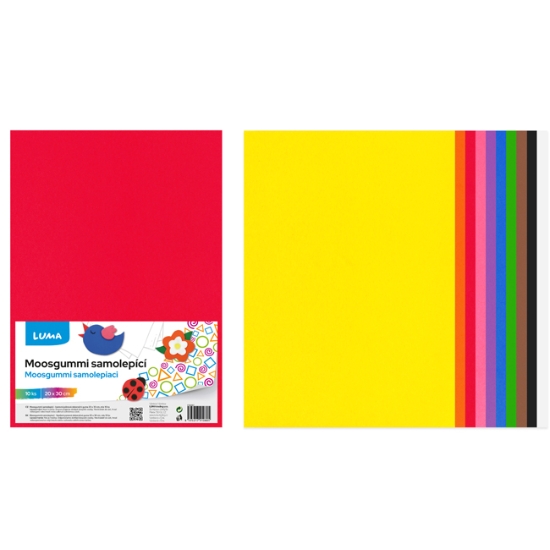 Obrázek MOOSGUMMI A4 mix samolepící LUMA/10ks