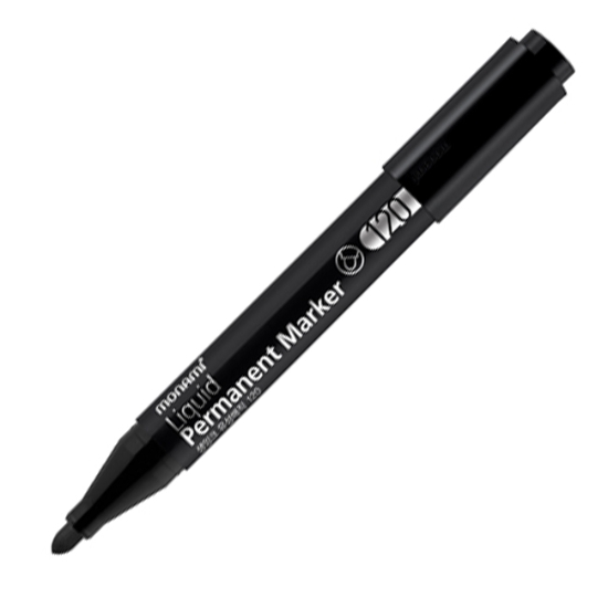 Obrázek Popisovač Permanent MONAMI 120 - 2 mm - černá