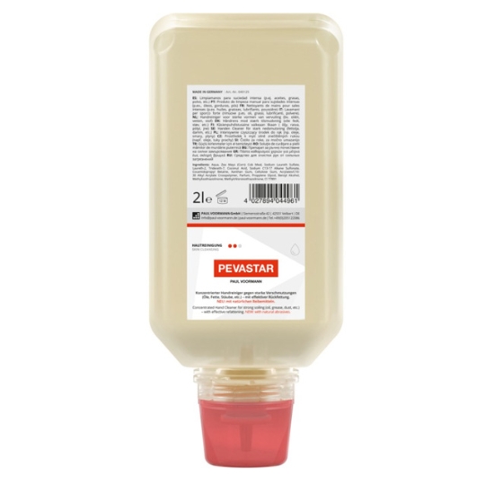 Obrázek PEVASTAR, mycí pasta na silně znečištěné  ruce, 2 l soft lahev