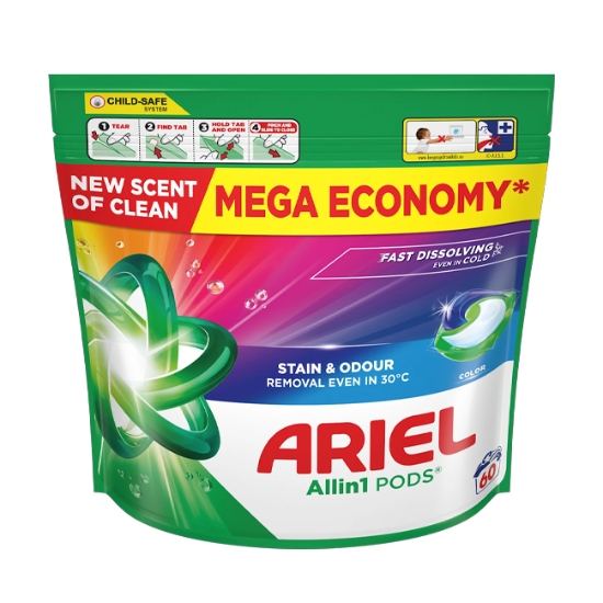 Obrázek Ariel  prací kapsle Allin1 Color sáček/ 60 kusů