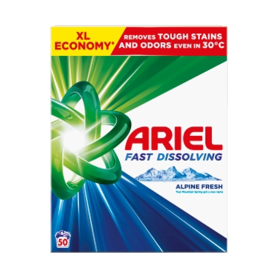 Obrázek Ariel prášek Mountain Spring, univerzál, 2.75 kg, 50 PD BOX
