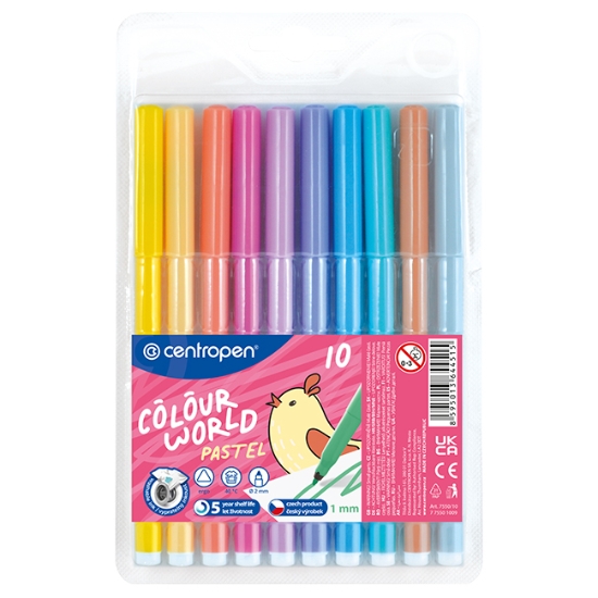 Obrázek Fixy 7550 Colour world pastel  /10 ks