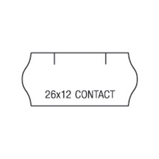 Obrázek Etiketa CONTACT 26 x 12 mm 1500 etiket - bílá