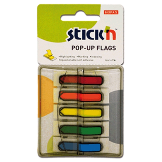 Obrázek Záložky samolepicí plastové STICK'N 45 x 12 mm - šipky / 5 x 30 ks