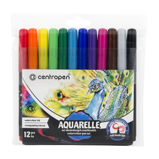 Obrázek Značkovač akvarelový Centropen 8683 AQUARELLE / 12 ks