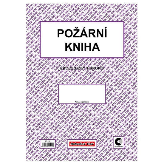 Obrázek Požární kniha A4, 60 stran ET510