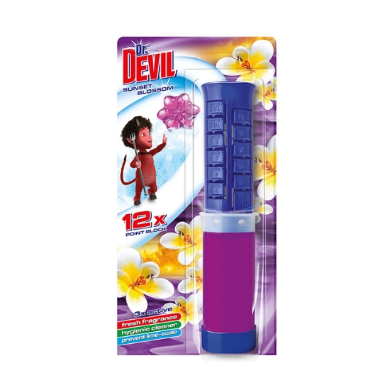 Obrázek Dr. DEVIL 3in1 WC POINT BLOCK Sunset blossom
