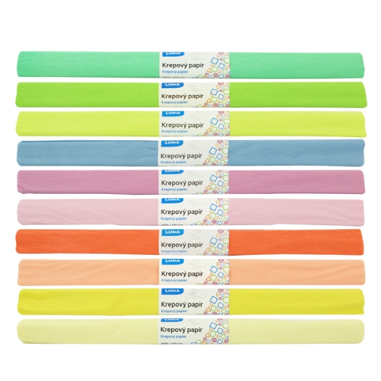 Obrázek Papír krepový mix pastel LUMA/10 ks