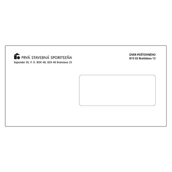 Obrázek Obálka PSS DL strip, okienko s logom