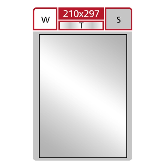 Obrázek Etiketa Polyesterová 210 x 297 mm A4 - stříbrná / 20 archů