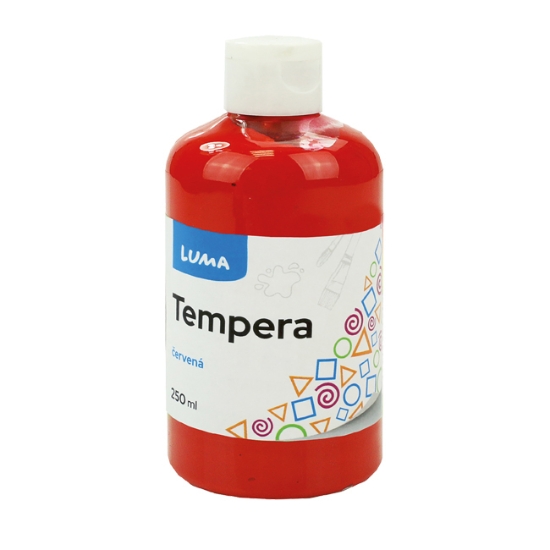 Obrázek Barvy temperové LUMA 250ml červená