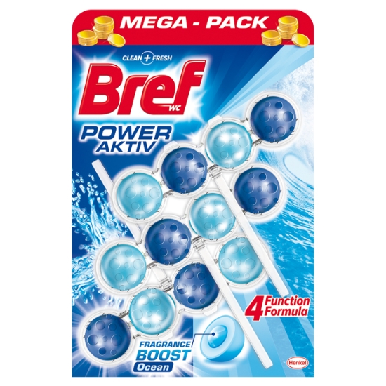 Obrázek Prostředek čisticí závěsný Bref Power Aktiv megapack 4 v 1 - ocean