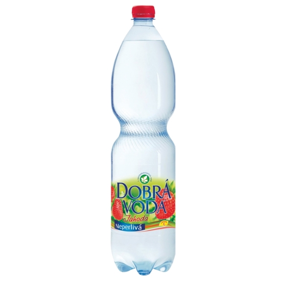 Obrázek Dobrá voda neperlivá - jahoda 1,5 l / 6 ks