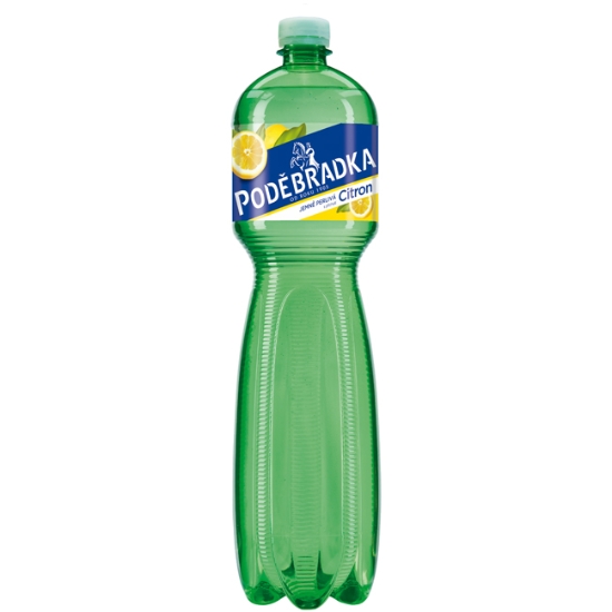 Obrázek Poděbradka jemně perlivá - citron 1,5 l / 6 ks