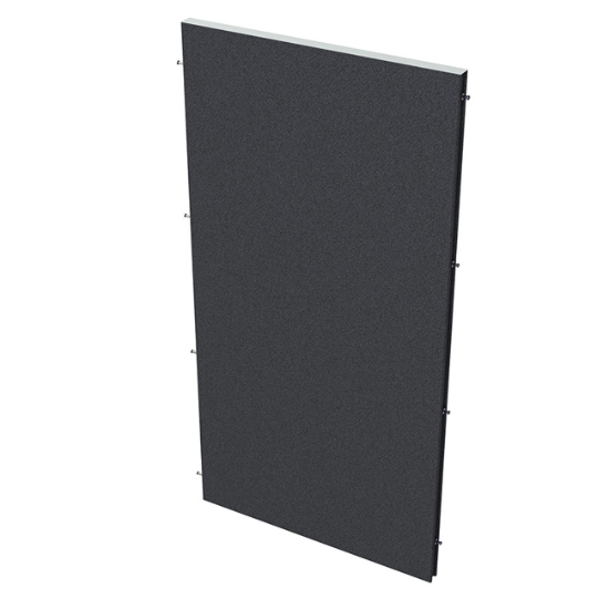 Obrázek Paraván AKUSTIK příčkový 80 cm (v 156,5 cm) - bez koncových sloupků - antracit