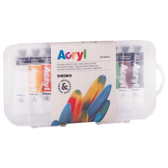 Obrázek Barvy akrylové Primo 10 x 18 ml