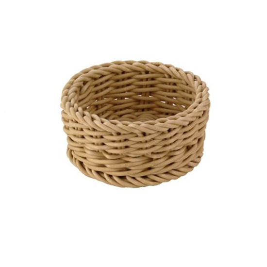 Obrázek Košík kulatý ø 10 x 4,5 cm - světle béžový