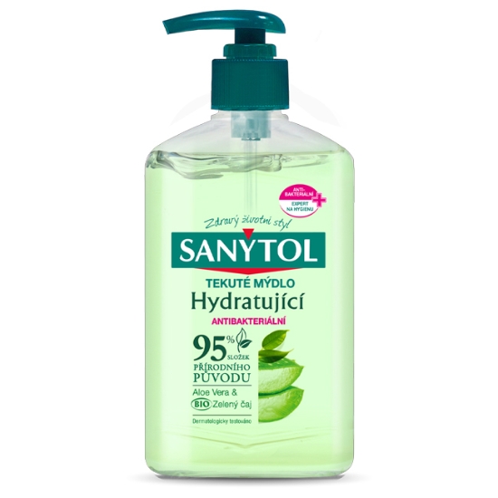 Obrázek Mýdlo antibakteriální pro hydrataci SANYTOL 250 ml