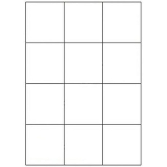 Obrázek Etiketa print ECONOMY 70 x 74 mm A4 - bílá / 100ks