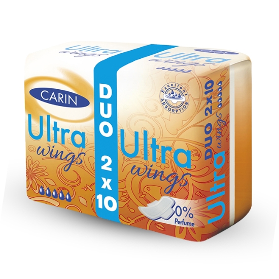 Obrázek Dámské hygienické vložky Carin Ultra Wings DUO / 20 ks