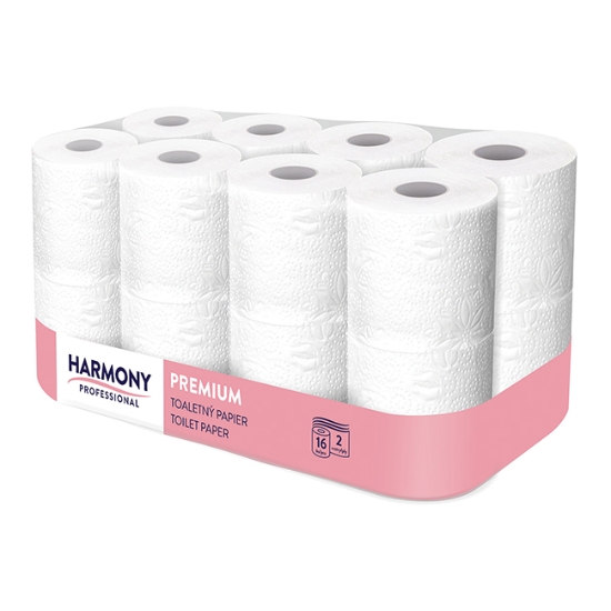 Obrázek Papír toaletní Harmony Professional, 2 vrstvy, celulóza / 16 ks