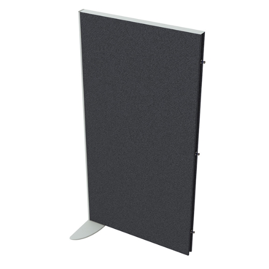 Obrázek Paraván AKUSTIK příčkový 60 cm (v 118 cm) - osazený jedním koncovým sloupkem - antracit