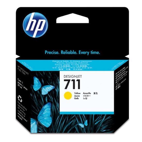Obrázek HP originální ink CZ132A, HP 711, yellow, 29ml