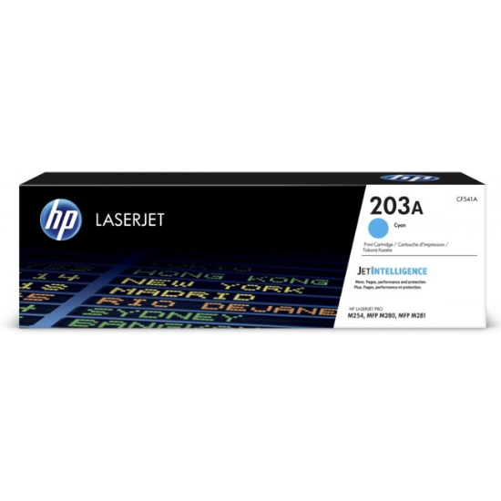 Obrázek HP originální toner CF541A, cyan, 1300str., HP 203A