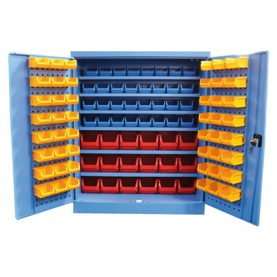 Obrázek Skříň dílenská s plastovými boxy SPZ 12 0002 C VAR 4 / RAL 5012