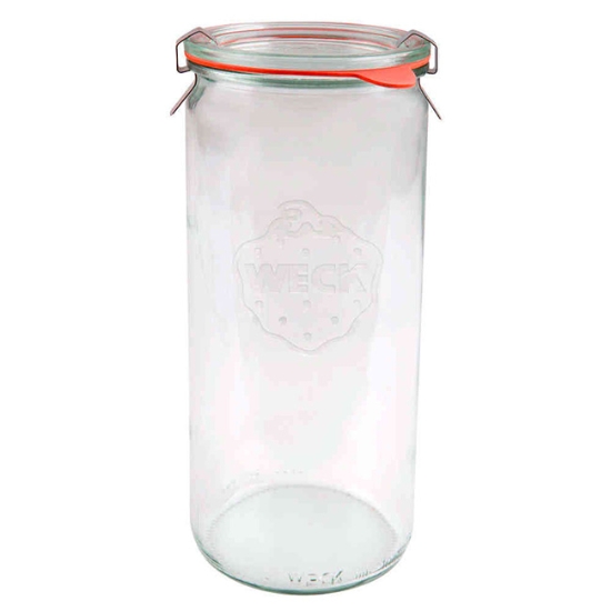 Obrázek Zavařovací sklenice válcová WeckZylinder 1040 ml, víčko ø 80 mm s příslušenstvím  / 6 ks