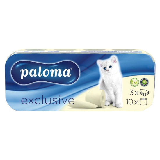 Obrázek Papír toaletní PALOMA Exclusive ražba - žlutá / 10 ks