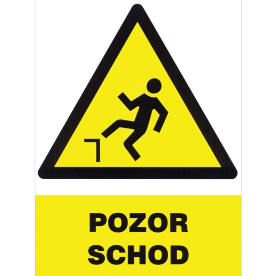 Obrázek Tabulka Pozor schod