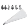 Obrázek Set zdobící STEEL s 6 malými nerezovými nástavci, sáček 30 cm / 8 dílů