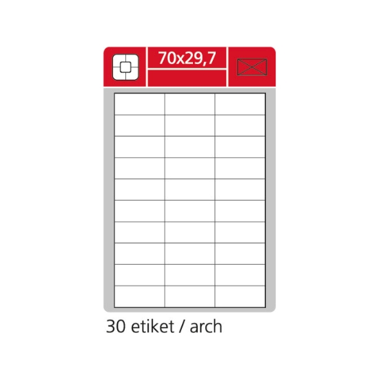 Obrázek Etiketa 70 x 29,7 bílá PLUS/ 100xA4 
