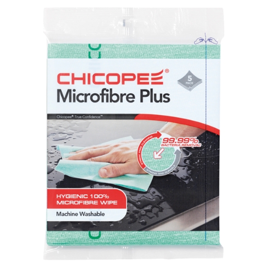 Obrázek Utěrky CHICOPEE Microfibre Plus 34x40 cm - zelené / 5 ks