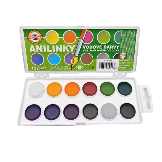 Obrázek Anilinové barvy 12ks / 22,5 mm
