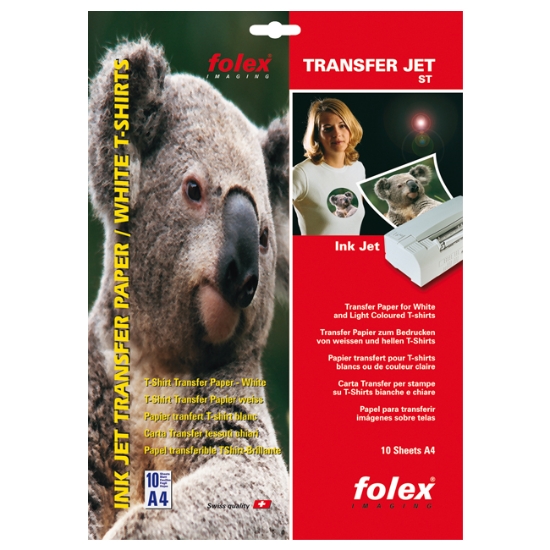 Obrázek Transferový papír A4 Folex na bílá trika / 10 ks