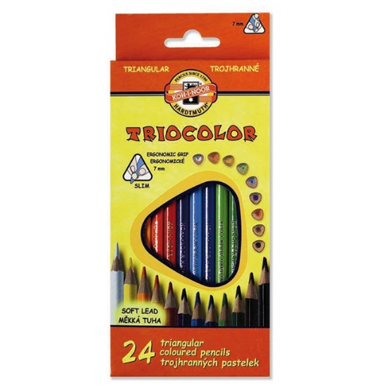 Obrázek Pastelky TRIOCOLOR / 24 barev