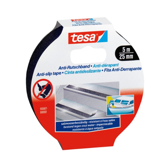Obrázek Protiskluzová páska TESA 5m x 25mm - černá